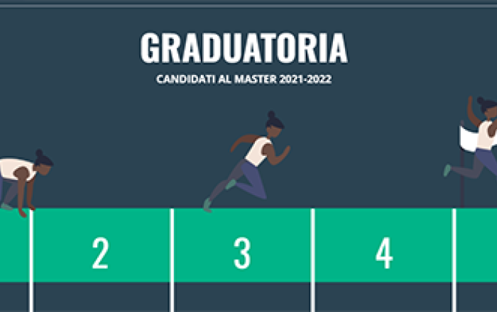 illustrazione grafica con una persona che corre per tagliare il traguardo