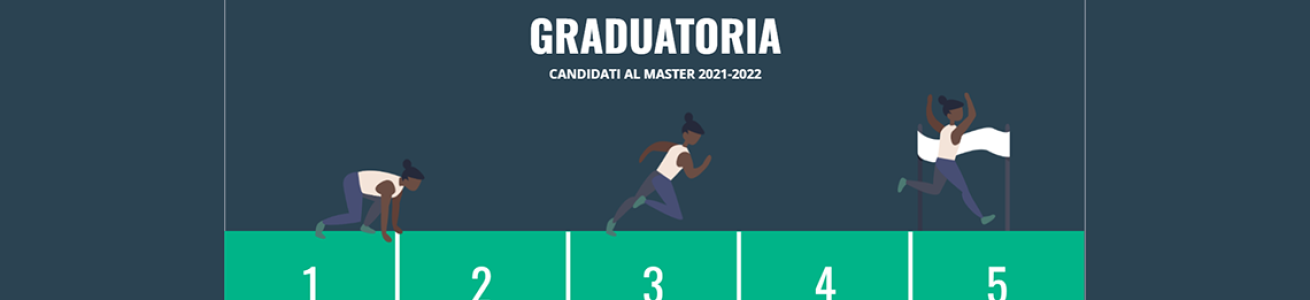 illustrazione grafica con una persona che corre per tagliare il traguardo